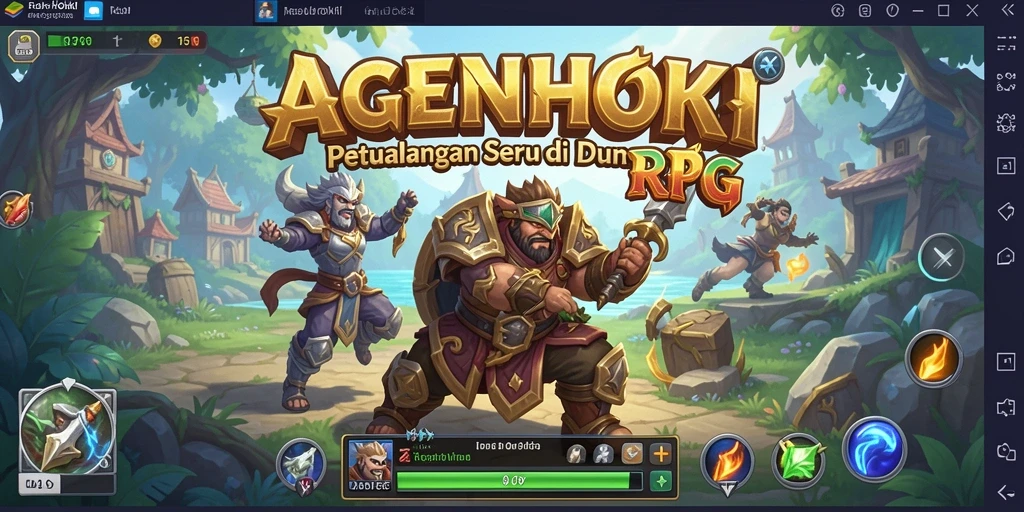 Tampilan gameplay mengasyikan AGENHOKI dengan aksi RPG seru.