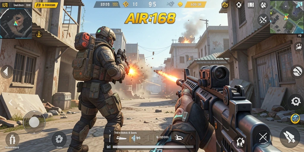 Gameplay seru dalam game FPS AIR168 yang mendebarkan.