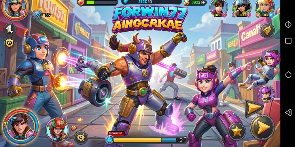 Screenshot gameplay FORWIN77 menampilkan aksi seru dan tantangan yang menarik.