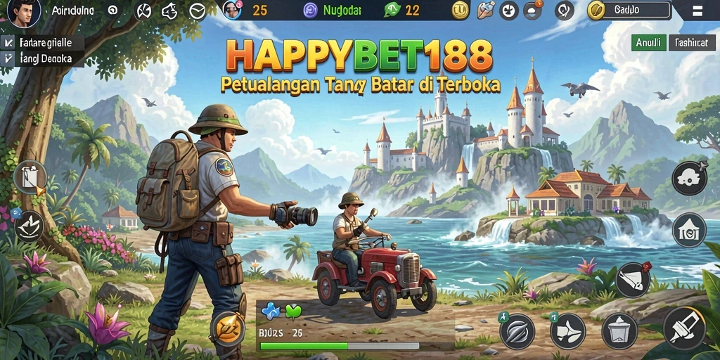 Screenshot gameplay <strong>HAPPYBET188</strong> menunjukkan luasnya dunia terbuka yang bisa dijelajahi.