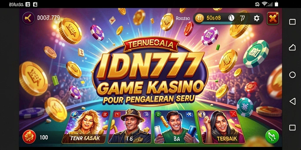 Gameplay seru dan menarik di IDN777 aplikasi Kasino.
