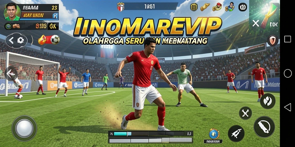 Screenshot gameplay menunjukkan aksi seru dalam olahraga.
