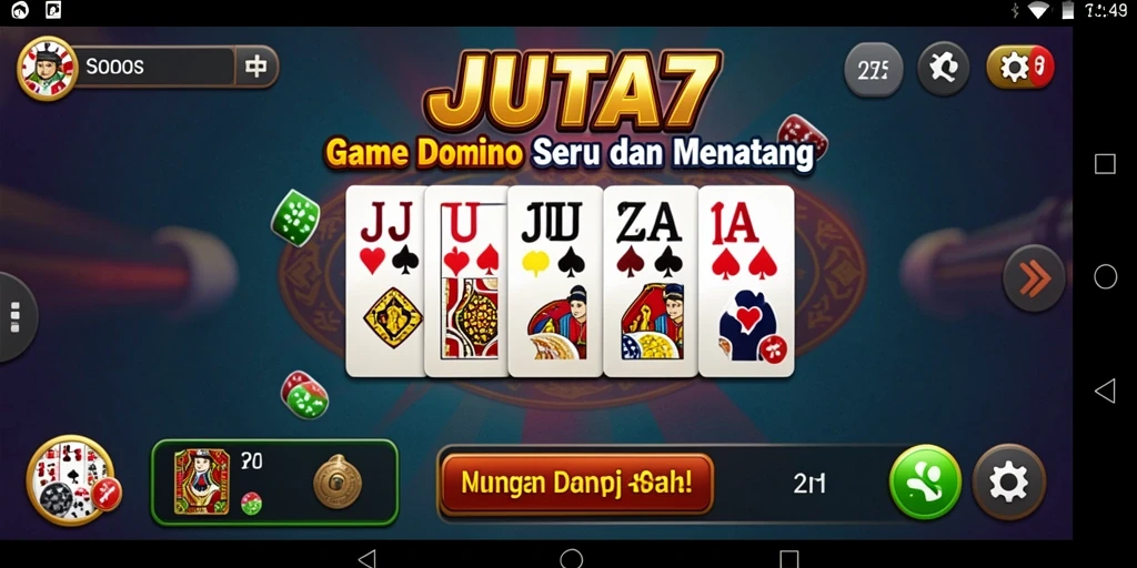 Screenshot menunjukkan gameplay seru dari JUTA7 dengan efek visual menarik.
