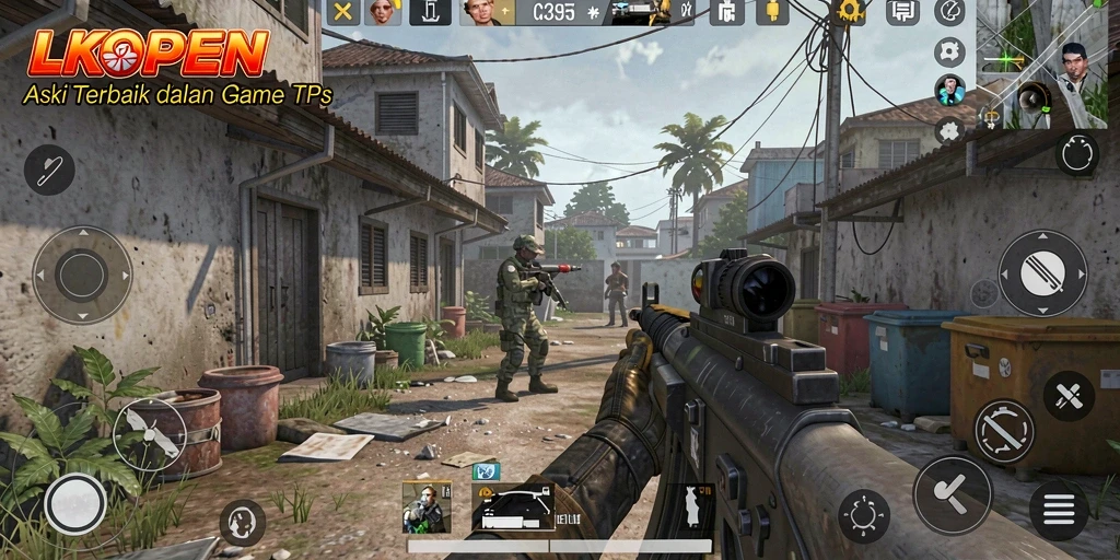 Tampilan seru dari gameplay TPS LKOPEN yang mendebarkan.