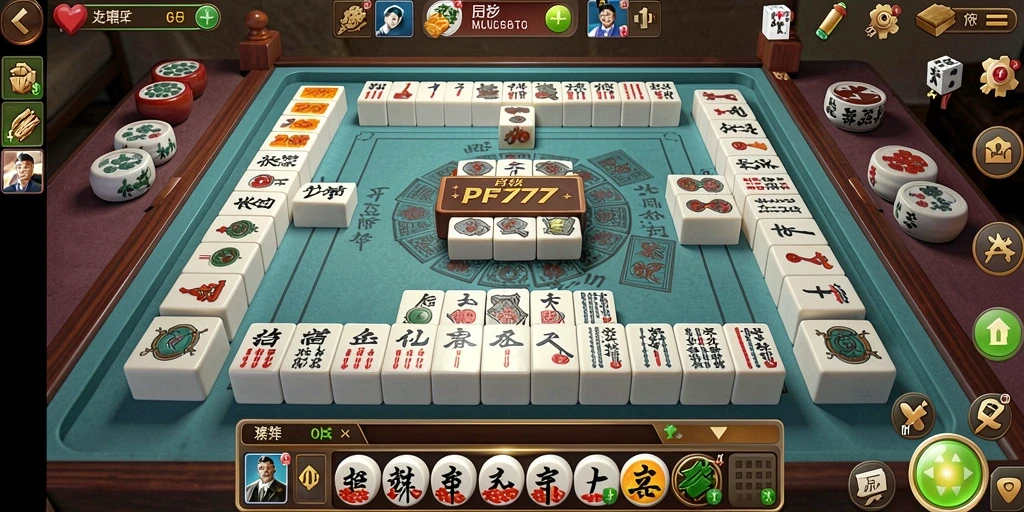 Screenshot PF777 menampilkan gameplay Mahjong yang seru dan menantang.