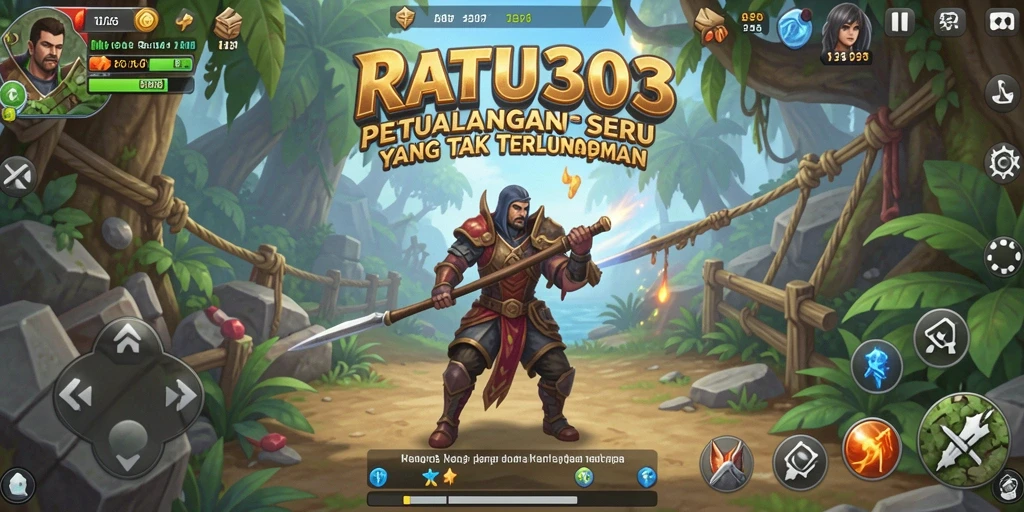 Screenshot gameplay <strong>RATU303</strong> menampilkan aksi petualangan mendebarkan.
